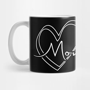 Mom's Heart (white letters) Mug